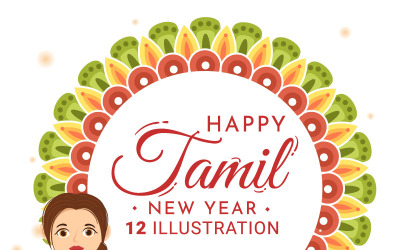12 Happy Tamil New Year Illustration