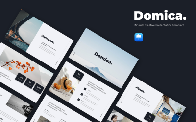 Domica - Minimale Pitch Deck Keynote-sjabloon