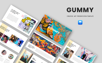 Gummy - 创意艺术主题演讲模板