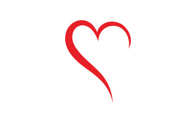 Herz Liebe Cliparts Symbol Symbol Vektor Illustration v8