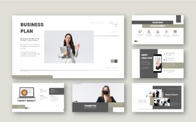 100 Slayt Tam Paket Pitch Deck İş Sunum Şablonu