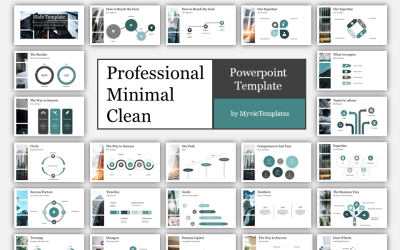 Plantilla de PowerPoint profesional, minimalista y limpia