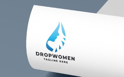 Шаблон логотипа Drop Women Pro