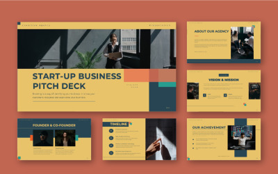 60 Slide Pitch Deck Business Keynote Presentation Template