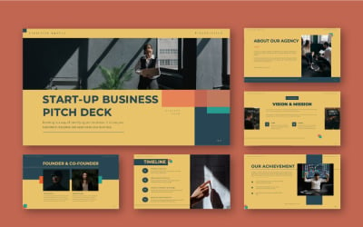 60 Slide Pitch Deck Business Modello di Presentazione Keynote
