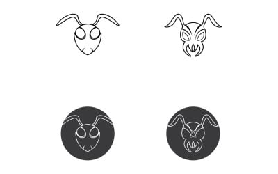 Ant head logo and symbol vector version v9