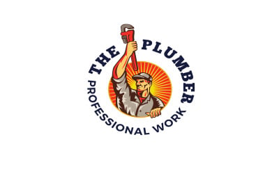 Modello di logo idraulico idraulico professionale