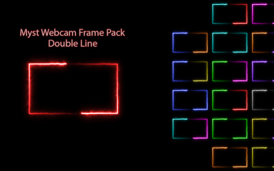 Myst Double Line Webcam Frame Stock Motion Graphic Pack