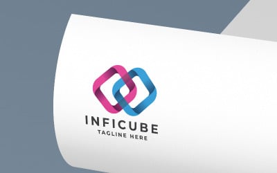 Plantilla de logotipo Infinity Cube Pro