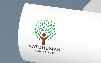 Шаблон логотипа Nature Human Pro