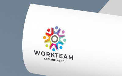 Шаблон логотипа Work Team Pro