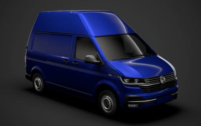 Volkswagen Transporter Van L1H3 T61 2020 3D-Modell