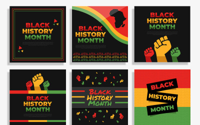 Pacote de postagem de mídia social do Mês da História Negra