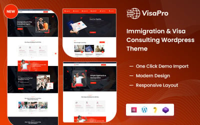 签证和移民服务 WordPress 主题