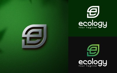 Ekologie - Písmeno E Monogram Logo Design