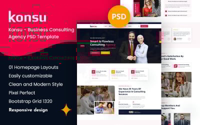 Konsu - Plantilla PSD de agencia de consultoría empresarial