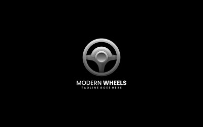 Logotipo degradado de ruedas modernas