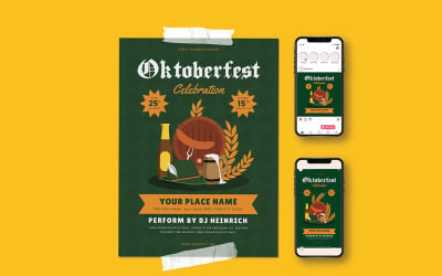 Oktoberfest feestviering Flyer