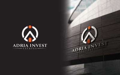 Шаблон дизайна домашнего логотипа Ai Letter Real Estate