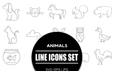 Set di fantastici pacchetti di icone di animali Animali