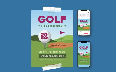 Ulotka z zaproszeniem na turniej golfowy