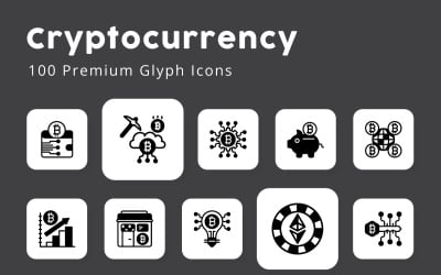 Unikátní ikony glyfů kryptoměny