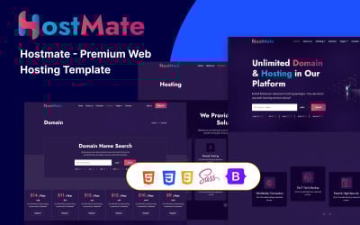 Hostmate - Premium webbhotell HTML-mall