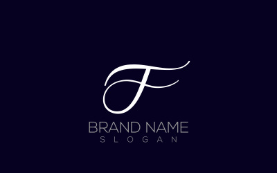 Logotipo de caligrafia F |Design de logotipo de caligrafia da letra F