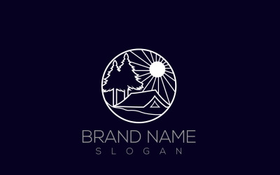 Přírodní logo | Ikonický přirozený design loga