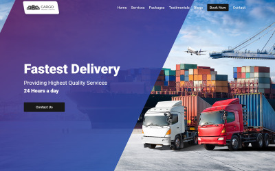 Stěhováci – Šablona vstupní stránky Bootstrap společnosti Cargo and Logistics