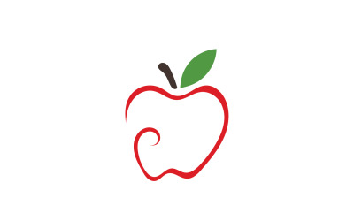 Apple frutas icono logo vector símbolo versión v10