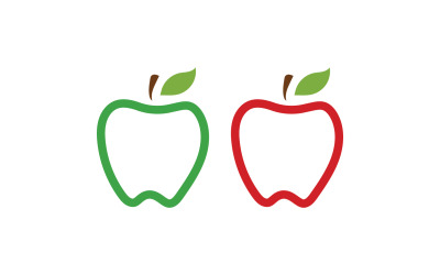 Apple frutas icono logo vector símbolo versión v4