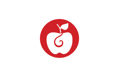 Apple frutas icono logo vector símbolo versión v5