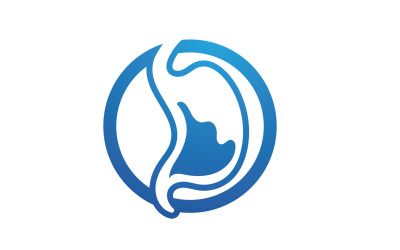 Diseños de icono de logotipo de cuidado de estómago v10