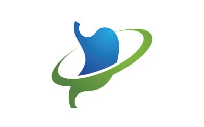 Diseños de icono de logotipo de cuidado de estómago v4