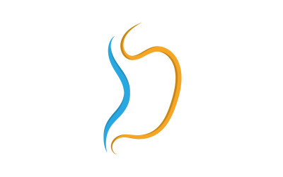 Diseños de icono de logotipo de cuidado de estómago v5