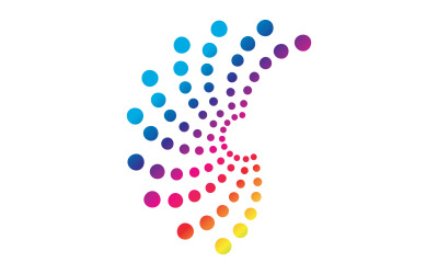 Halftone vortex vector logo design v16