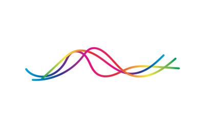 Logotipo de línea de música de onda de sonido v4