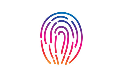 Logotipo del sistema de seguridad de huellas dactilares v1
