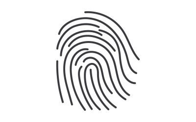 Logotipo del sistema de seguridad de huellas dactilares v6