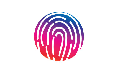 Logotipo del sistema de seguridad de huellas dactilares v7