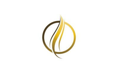 Trattamento dei capelli salute vettore logo versione v4