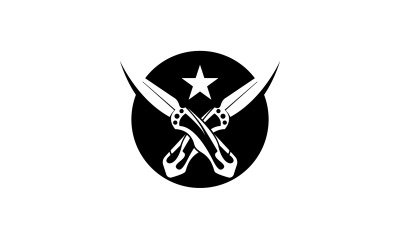 War commando knife icon logo vector version v10