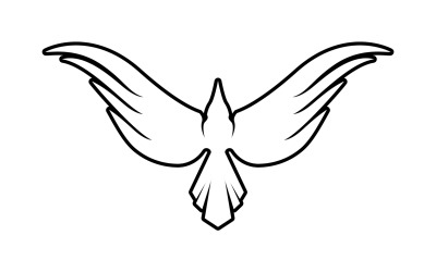 Aile d&amp;#39;oiseau volant animal logo vector design version 14