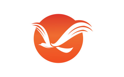 Aile d&amp;#39;oiseau volant animal logo vector design version 22