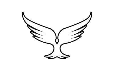 Aile d&amp;#39;oiseau volant animal logo vector design version 9