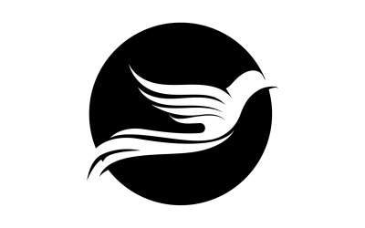 Bird wing flying animal logo vector design version 17
