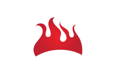 Brand vlam pictogram logo sjabloon ontwerpelement v3