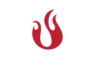 Brand vlam pictogram logo sjabloon ontwerpelement v5