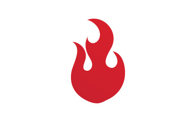 Brand vlam pictogram logo sjabloon ontwerpelement v7